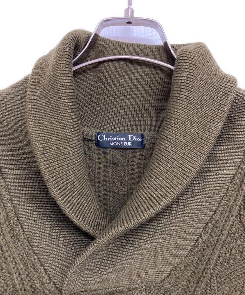 Christian Dior（クリスチャン ディオール）Christian Dior (クリスチャン ディオール) ケーブルニット グリーン サイズ:Mの古着・服飾アイテム