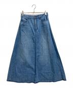 theory luxeセオリーリュクス）の古着「デニムフレアロングスカート」｜ブルー