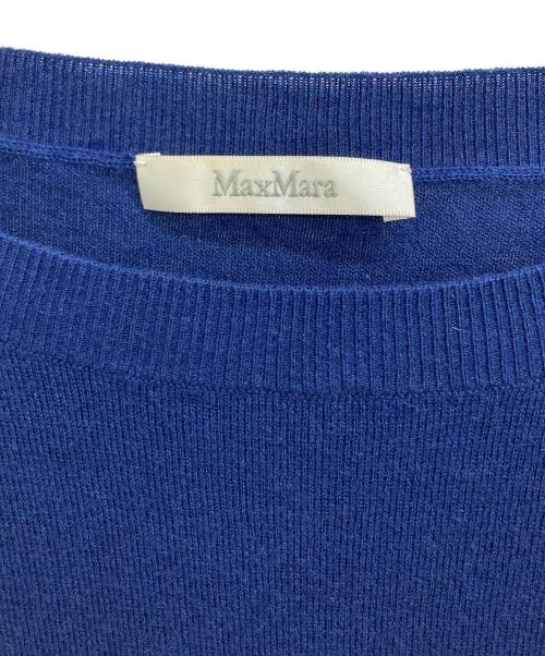 MaxMara（マックスマーラ）MaxMara (マックスマーラ) シルクカシミヤ半袖ニット ネイビー サイズ:Sの古着・服飾アイテム