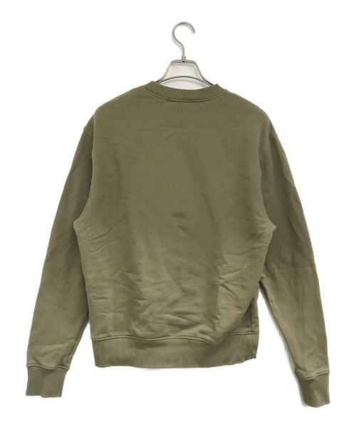 ami（アミ）ami (アミ) ハートロゴ刺繍スウェット オリーブ サイズ:Sの古着・服飾アイテム