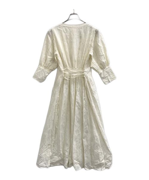 Ameri（アメリ）AMERI (アメリ) MEDI CRUMPLE COTTON LACE DRESS ホワイト サイズ:記載なしの古着・服飾アイテム