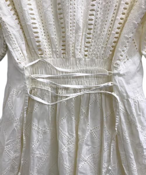 Ameri（アメリ）AMERI (アメリ) MEDI CRUMPLE COTTON LACE DRESS ホワイト サイズ:記載なしの古着・服飾アイテム