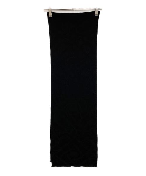 HERMES（エルメス）HERMES (エルメス) カシミヤシルクマフラー ブラックの古着・服飾アイテム