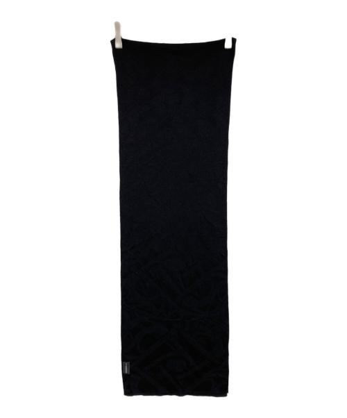 HERMES（エルメス）HERMES (エルメス) カシミヤシルクマフラー ブラックの古着・服飾アイテム