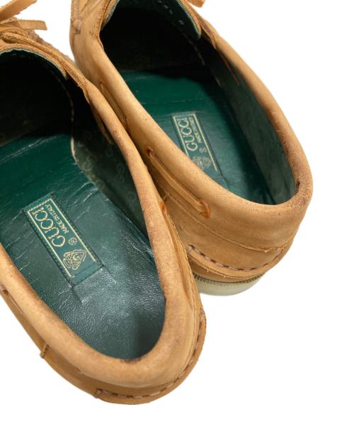 GUCCI（グッチ）GUCCI (グッチ) デッキシューズ ベージュ サイズ:35 1/2の古着・服飾アイテム