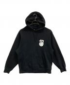 stussyステューシー）の古着「8ボールフーディ」｜ブラック