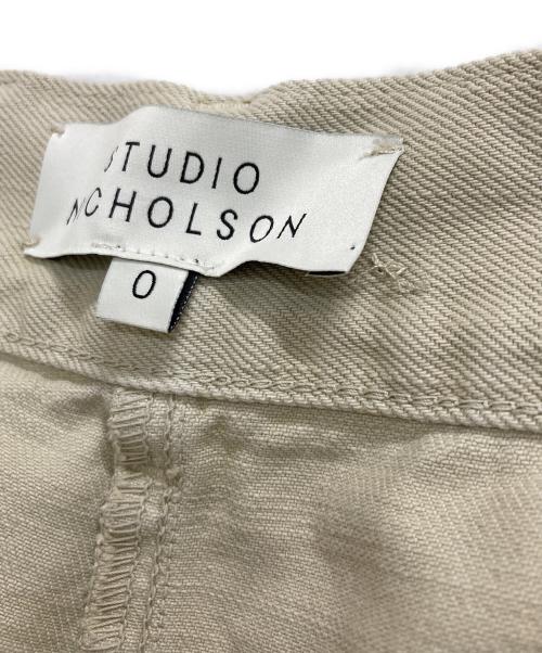 STUDIO NICHOLSON（スタジオ ニコルソン）STUDIO NICHOLSON (スタジオ ニコルソン) wide crop pant ベージュの古着・服飾アイテム