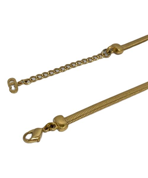 Christian Dior（クリスチャン ディオール）Christian Dior (クリスチャン ディオール) ラインストーンネックレス ゴールドの古着・服飾アイテム