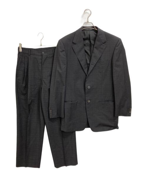 GIANNI VERSACE（ジャンニ・ヴェルサーチ）GIANNI VERSACE (ジャンニ・ヴェルサーチ) 3Bサマーセットアップスーツ ブラック サイズ:46の古着・服飾アイテム