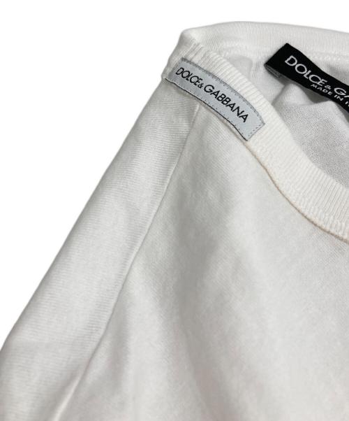 DOLCE & GABBANA（ドルチェ＆ガッバーナ）DOLCE & GABBANA (ドルチェ＆ガッバーナ) ロゴプリントTシャツ ホワイト サイズ:36の古着・服飾アイテム