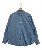 AURALEEオーラリー）の古着「WASHED FINX TWILL BIG SHIRTS」｜スカイブルー