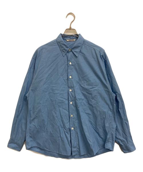 AURALEE（オーラリー）AURALEE (オーラリー) WASHED FINX TWILL BIG SHIRTS スカイブルー サイズ:5の古着・服飾アイテム