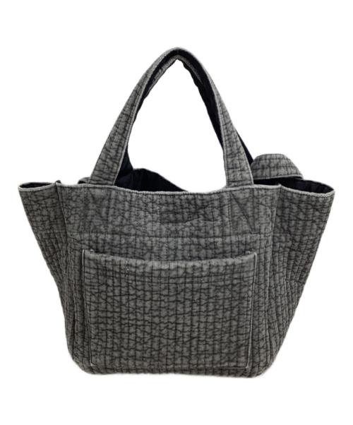 Gypsohila（ジプソフィア）Gypsohila (ジプソフィア) リボントートバッグ グレーの古着・服飾アイテム