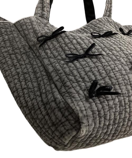 Gypsohila（ジプソフィア）Gypsohila (ジプソフィア) リボントートバッグ グレーの古着・服飾アイテム