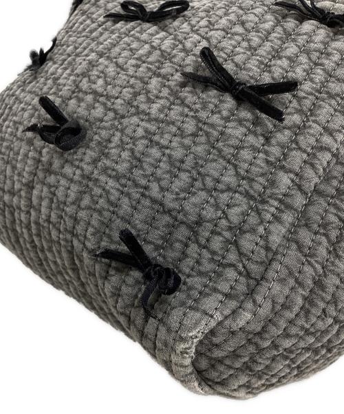 Gypsohila（ジプソフィア）Gypsohila (ジプソフィア) リボントートバッグ グレーの古着・服飾アイテム