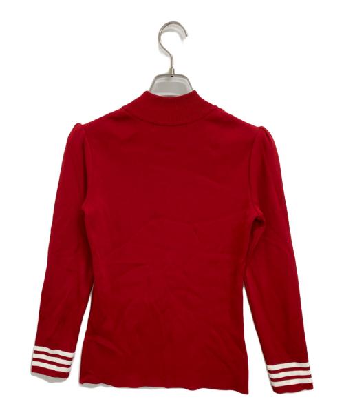 BORDERS at BALCONY（ボーダーズアットバルコニー）BORDERS at BALCONY (ボーダーズアットバルコニー) ハイネックニット レッド サイズ:Sの古着・服飾アイテム