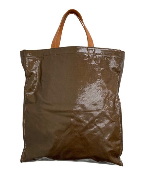 Acne studios（アクネ ストゥディオス）Acne studios (アクネ ストゥディオス) シャイニートートバッグ ブラウンの古着・服飾アイテム