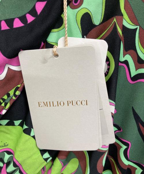Emilio Pucci（エミリオ プッチ）Emilio Pucci (エミリオ プッチ) シルク混ペイズリーワンピース 黄緑 サイズ:38 未使用品の古着・服飾アイテム