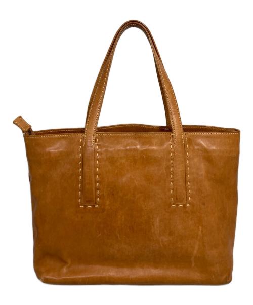 genten（ゲンテン）genten (ゲンテン) レザーハンドバッグ ベージュの古着・服飾アイテム