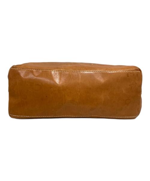 genten（ゲンテン）genten (ゲンテン) レザーハンドバッグ ベージュの古着・服飾アイテム