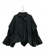 Gypsohilaジプソフィア）の古着「Peplum Blouse」｜ブラック