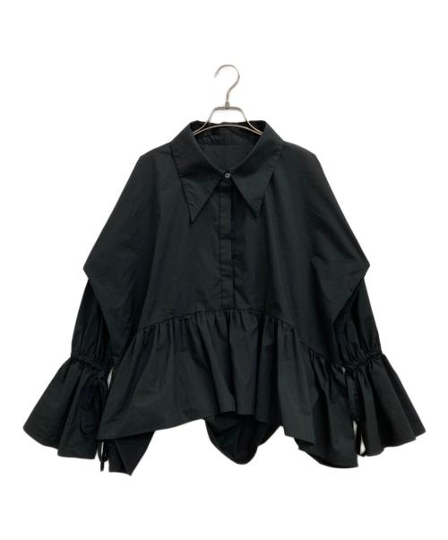 Gypsohila（ジプソフィア）Gypsohila (ジプソフィア) Peplum Blouse ブラック サイズ:Freeの古着・服飾アイテム