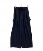 ENFOLDエンフォルド）の古着「2way Relax ゴムワイドパンツ」｜ネイビー