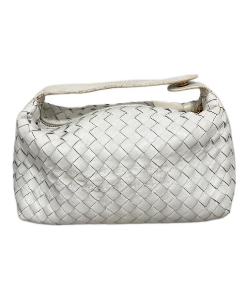 BOTTEGA VENETA（ボッテガベネタ）BOTTEGA VENETA (ボッテガベネタ) ハンドポーチ ホワイトの古着・服飾アイテム