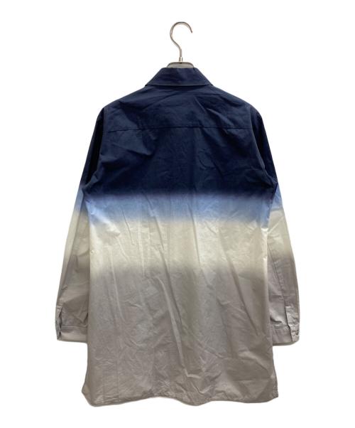 Max Mara Studio（マックスマーラ ストゥディオ）MAX MARA STUDIO (マックスマーラ ストゥディオ) グラデーションシャツ ネイビー サイズ:42の古着・服飾アイテム