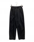 FRED PERRYフレッドペリー）の古着「タックパンツ」｜ブラック