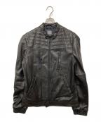 ARMANI EXCHANGEアルマーニ エクスチェンジ）の古着「ラムレザージャケット」｜ブラウン