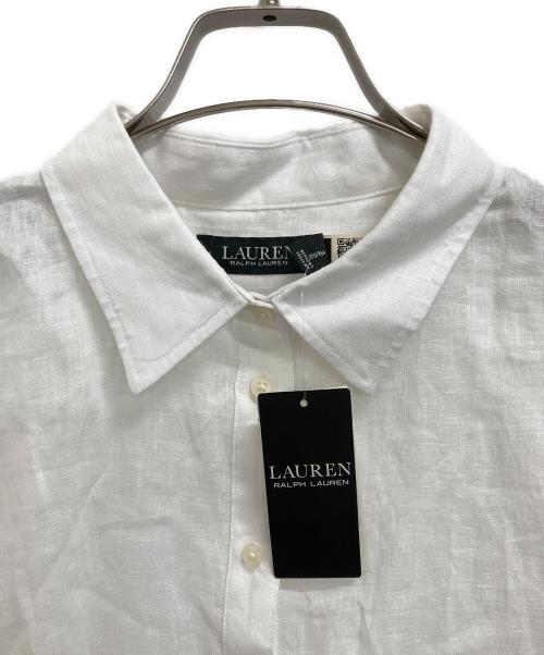 LAUREN RALPH LAUREN（ローレンラルフローレン）LAUREN RALPH LAUREN (ローレンラルフローレン) 半袖シャツ ホワイト サイズ:L 未使用品の古着・服飾アイテム