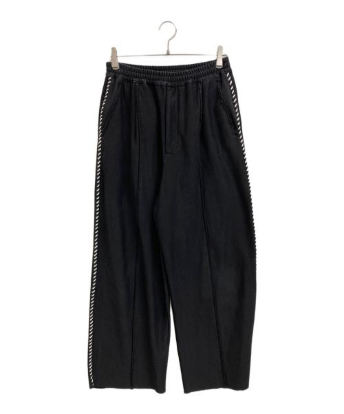 MAISON SPECIAL（メゾンスペシャル）MAISON SPECIAL (メゾンスペシャル) ヘビーウェイトスウェットサイドステッチプライムワイドピンタックイージーパンツ ブラックの古着・服飾アイテム