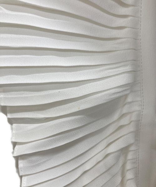 N°21（ヌメロヴェントゥーノ）N°21 (ヌメロヴェントゥーロ) フロントフリルバンドカラーシャツブラウス ホワイト サイズ:42の古着・服飾アイテム