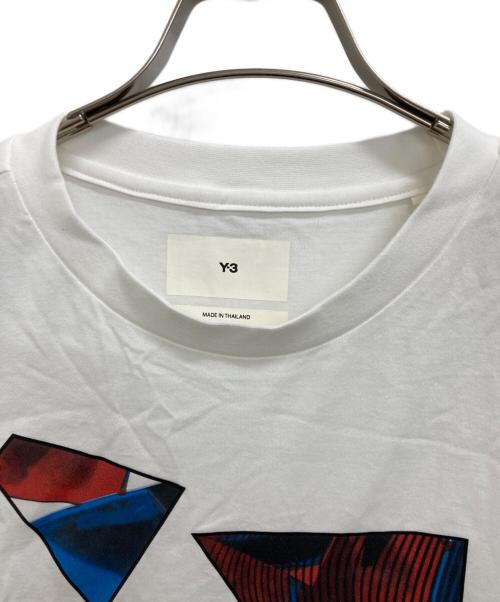 Y-3（ワイスリー）Y-3 (ワイスリー) アートグラフィック ロゴTシャツ ホワイト サイズ:Lの古着・服飾アイテム