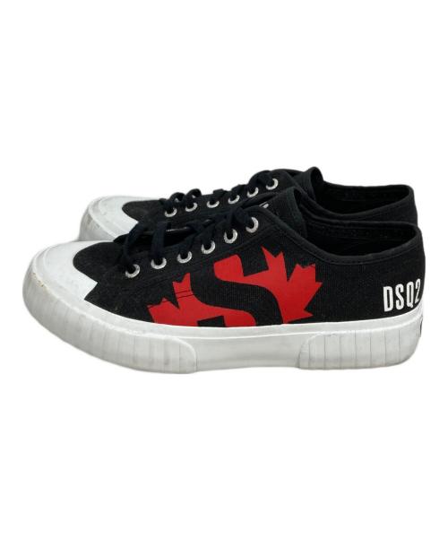 DSQUARED2（ディースクエアード）DSQUARED2 (ディースクエアード) SUPERGA (スペルガ) スニーカー ブラック サイズ:41の古着・服飾アイテム