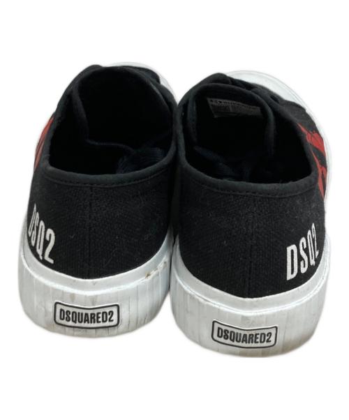 DSQUARED2（ディースクエアード）DSQUARED2 (ディースクエアード) SUPERGA (スペルガ) スニーカー ブラック サイズ:41の古着・服飾アイテム