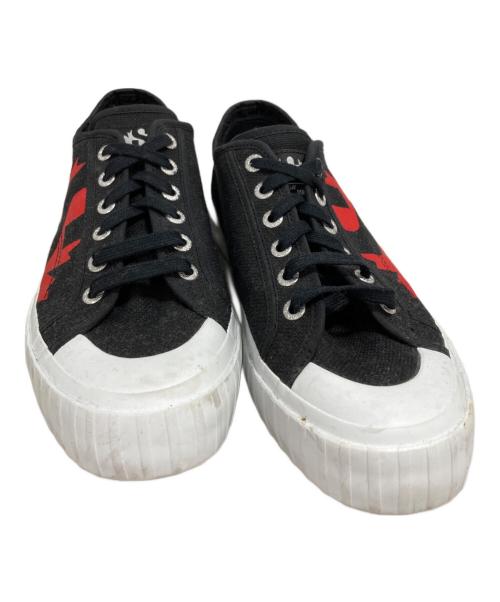 DSQUARED2（ディースクエアード）DSQUARED2 (ディースクエアード) SUPERGA (スペルガ) スニーカー ブラック サイズ:41の古着・服飾アイテム