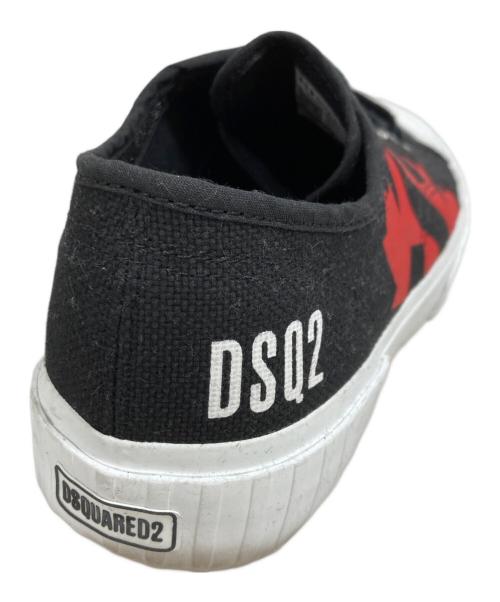 DSQUARED2（ディースクエアード）DSQUARED2 (ディースクエアード) SUPERGA (スペルガ) スニーカー ブラック サイズ:41の古着・服飾アイテム