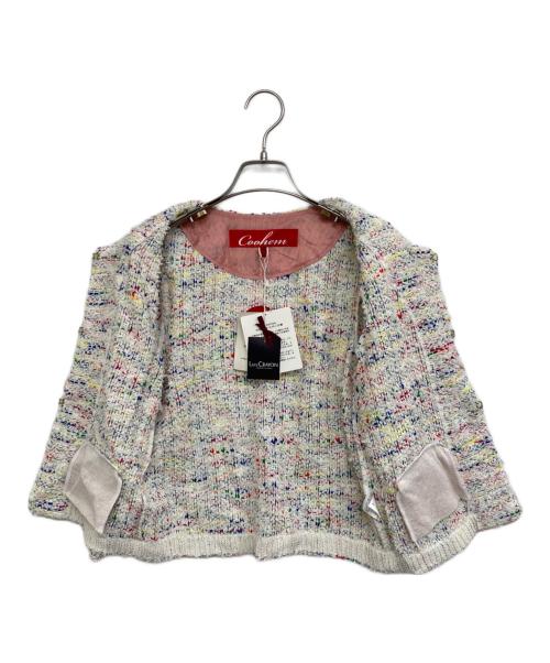 Coohem（コーヘン）Coohem (コーヘン) ノーカラーツイードジャケット マルチカラー サイズ:36 未使用品の古着・服飾アイテム