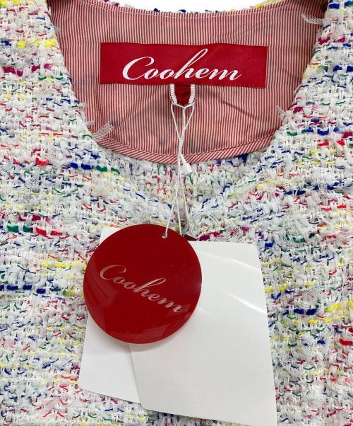 Coohem（コーヘン）Coohem (コーヘン) ノーカラーツイードジャケット マルチカラー サイズ:36 未使用品の古着・服飾アイテム