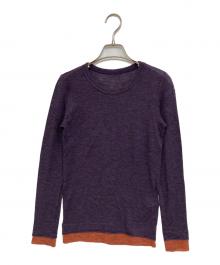Y's（ワイズ）の古着「レイヤードニット」｜パープル