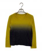 Y'sワイズ）の古着「グラデーションニット」｜イエロー×グレー