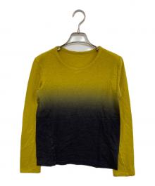 Y's（ワイズ）の古着「グラデーションニット」｜イエロー×グレー