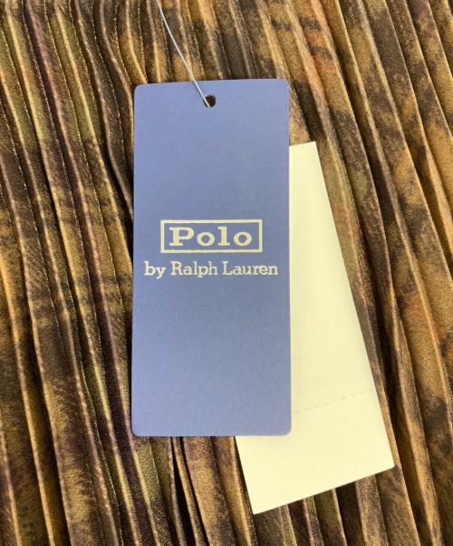 POLO RALPH LAUREN（ポロ・ラルフローレン）POLO RALPH LAUREN (ポロ・ラルフローレン) プリーテッドプラッドクレープラインミディスカート ブラウン サイズ:M 未使用品の古着・服飾アイテム