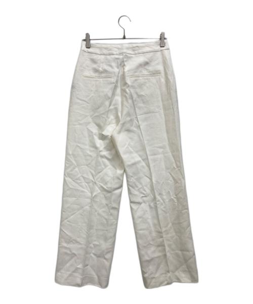 POLO RALPH LAUREN（ポロ・ラルフローレン）POLO RALPH LAUREN (ポロ・ラルフローレン) ヘンプワイドレッグパンツ ホワイト サイズ:4の古着・服飾アイテム