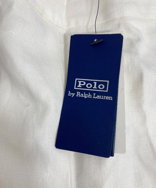 POLO RALPH LAUREN（ポロ・ラルフローレン）POLO RALPH LAUREN (ポロ・ラルフローレン) ヘンプワイドレッグパンツ ホワイト サイズ:4の古着・服飾アイテム