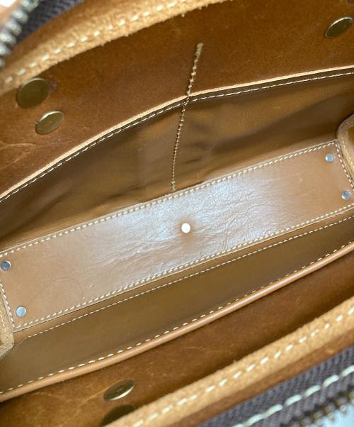 Herz（ヘルツ）Herz (ヘルツ) レザートートバッグ ブラウンの古着・服飾アイテム