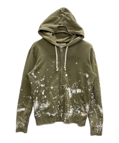 Denim & Supply Ralph Lauren（デニム＆サプライ ラルフローレン）Denim & Supply Ralph Lauren (デニム＆サプライ ラルフローレン) ペイントパーカー カーキ サイズ:Sの古着・服飾アイテム