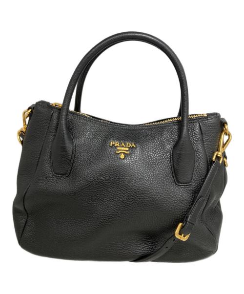 PRADA（プラダ）PRADA (プラダ) 2WAYショルダーバッグ ブラックの古着・服飾アイテム